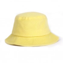 Big Size (62-66cm) Yellow Terry Towelling Hat (cotton & polyester w/adjustable band)